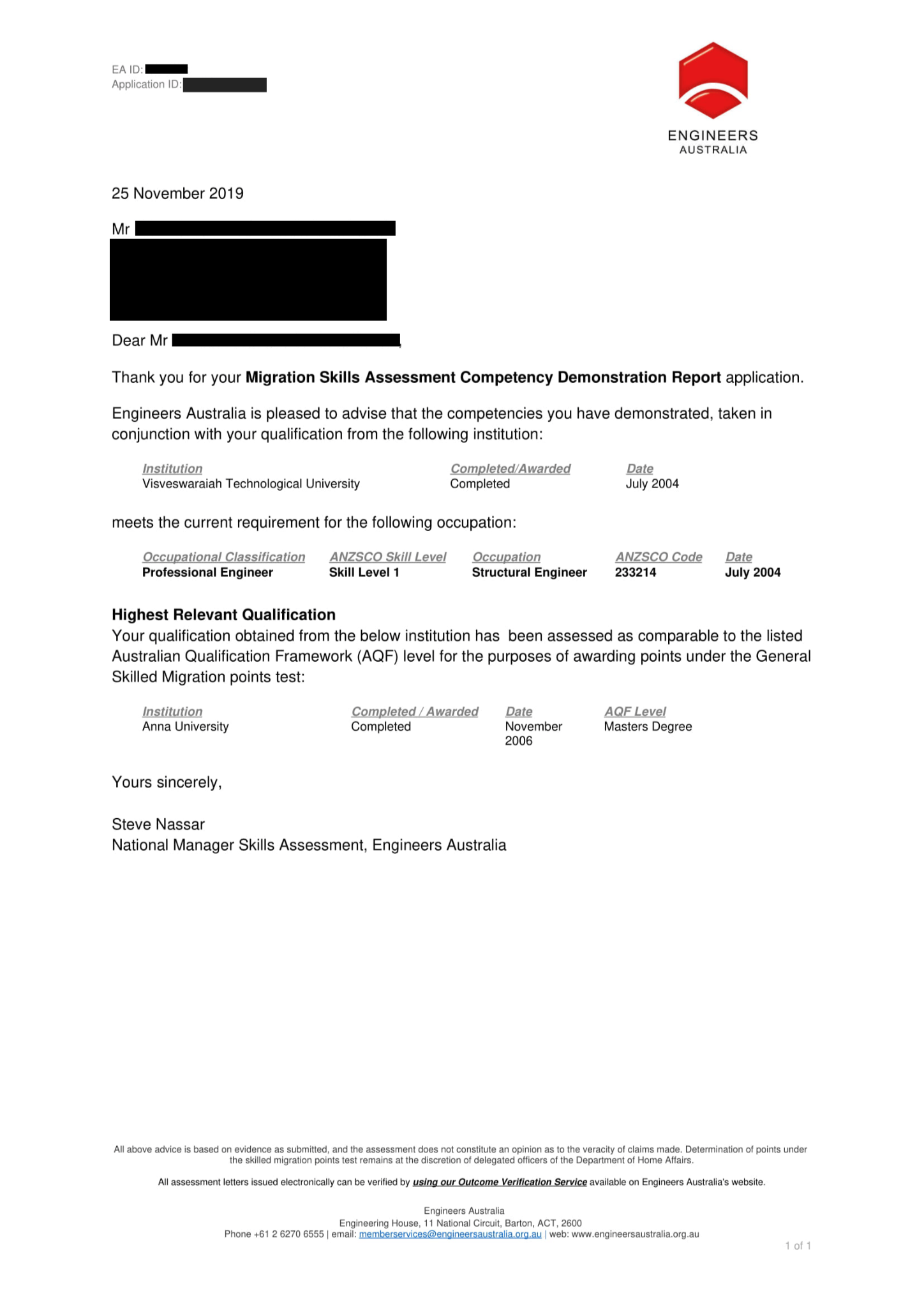 CDR Letter 2020 4