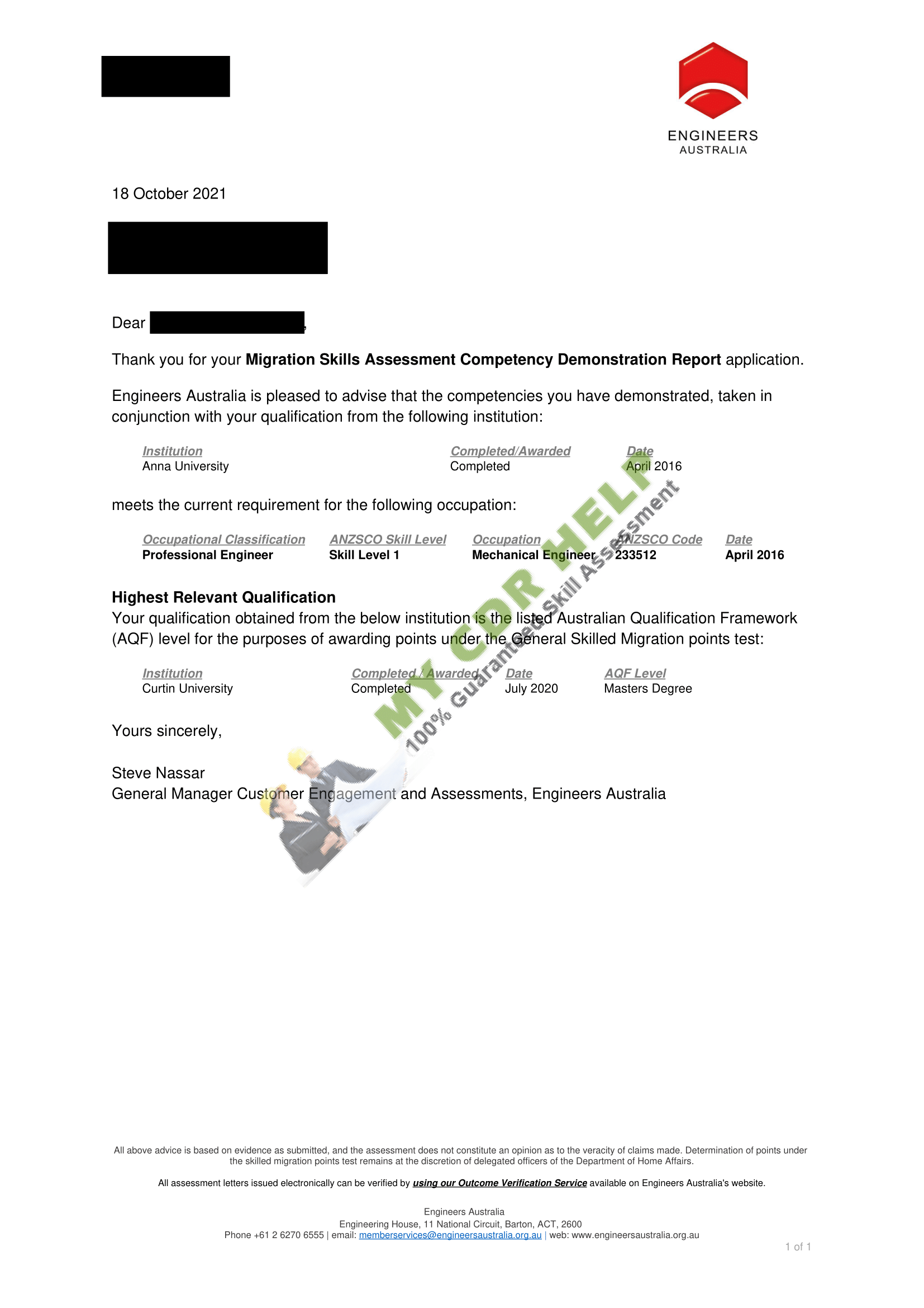 EA Approved Letter Oct 2021