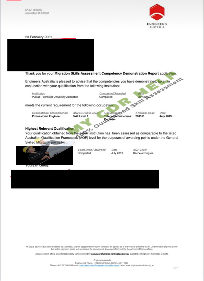 EA Approved CDR report Feb 2021