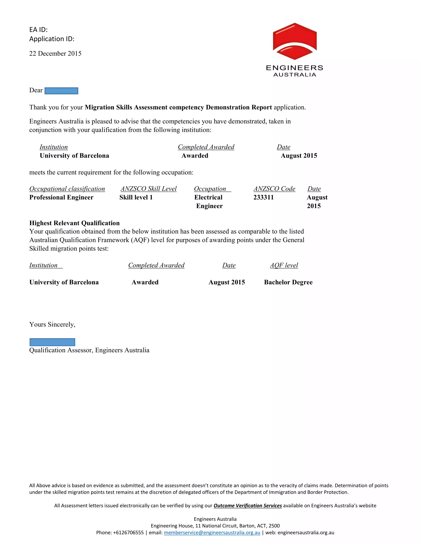 Electronic-Engineer-CDR-Approval-Letter