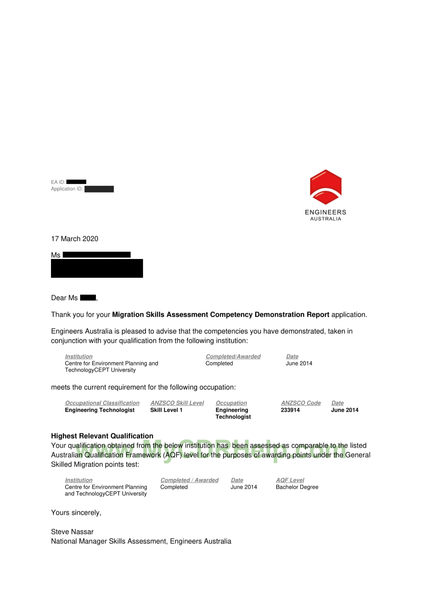 EA Approved CDR report July 2021