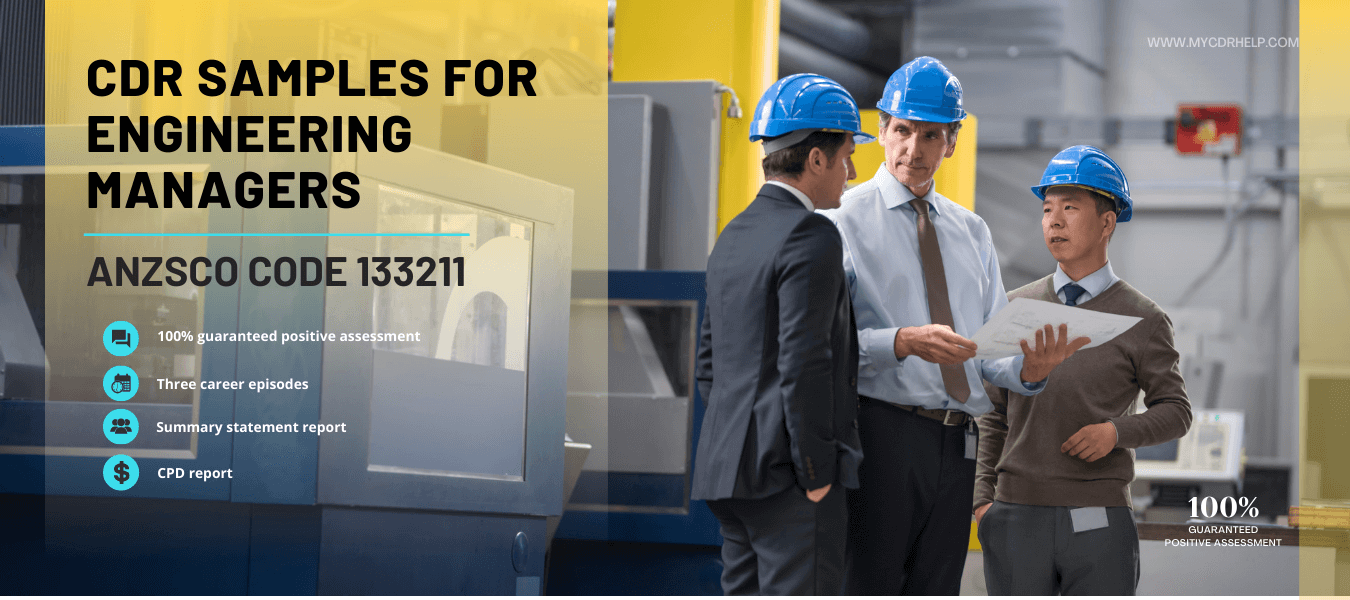 engineering manager CDR sample