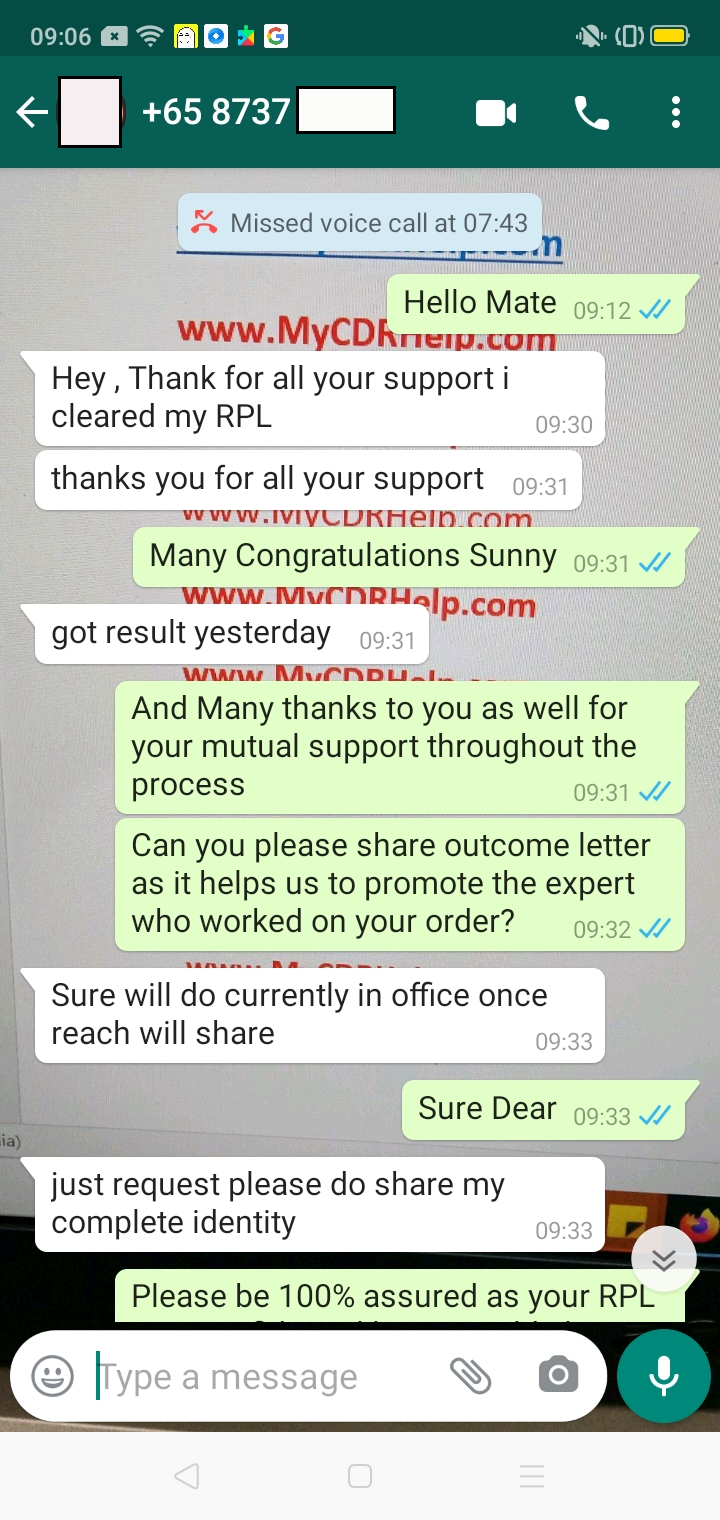 Petroleum engineer CDR sample